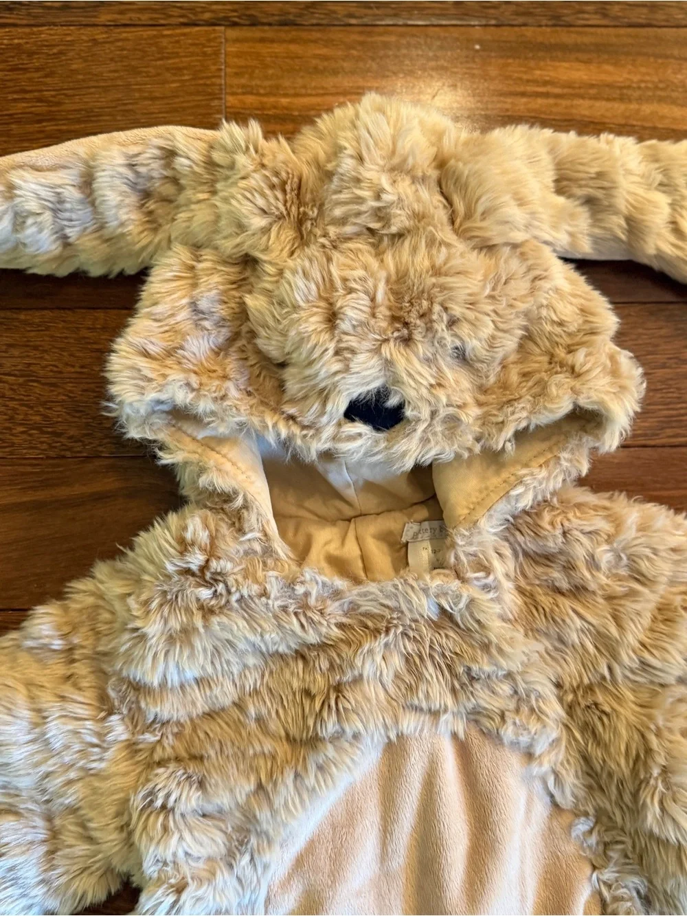 Pottery Barn Kids Baby Plush Puppy One-Piece Costume - Beige Size 12-24 months - Picture 3 of 7